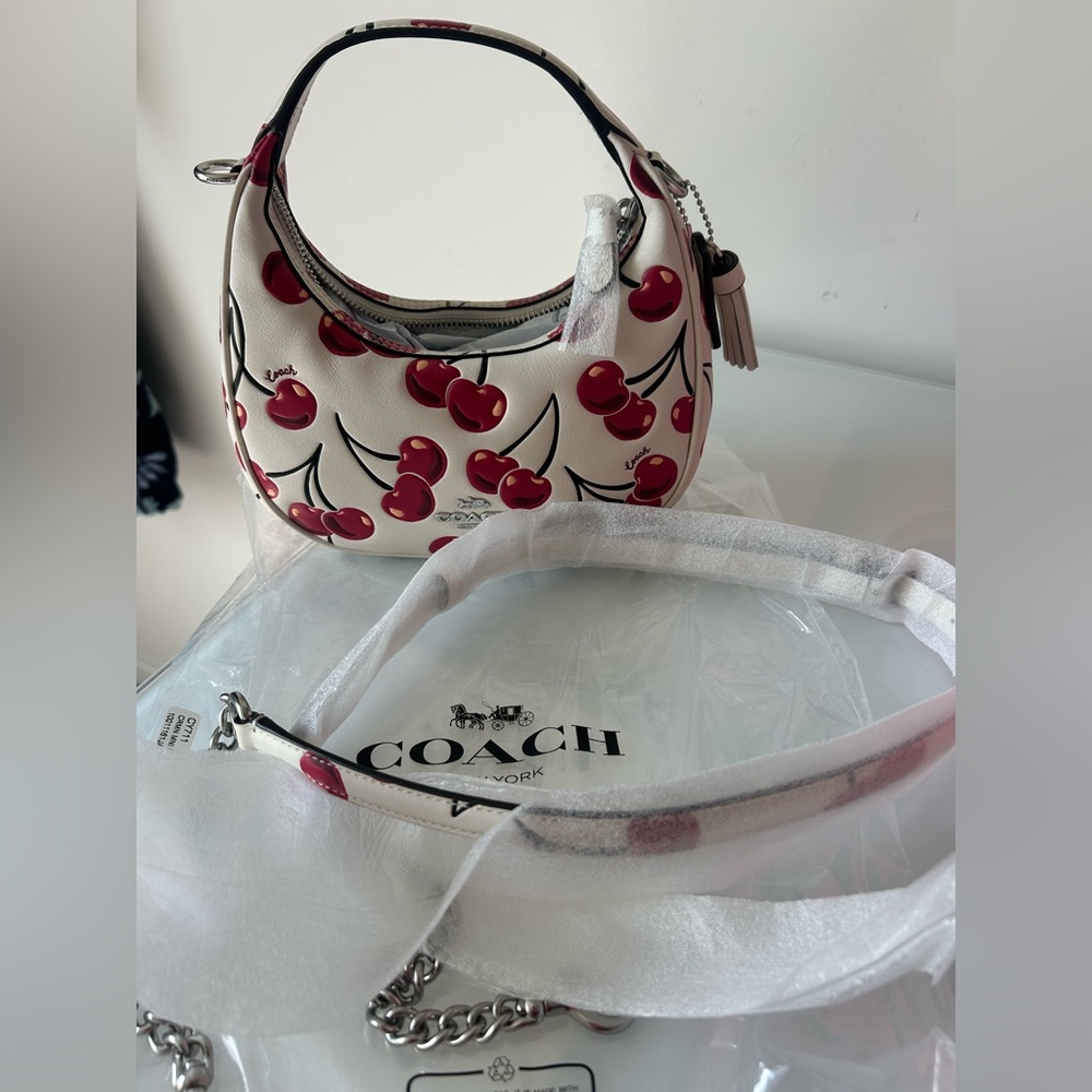 Coach cherry Carmen Crossbody Hand Bag